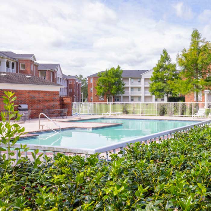 swimming pool in the dormitory house complex